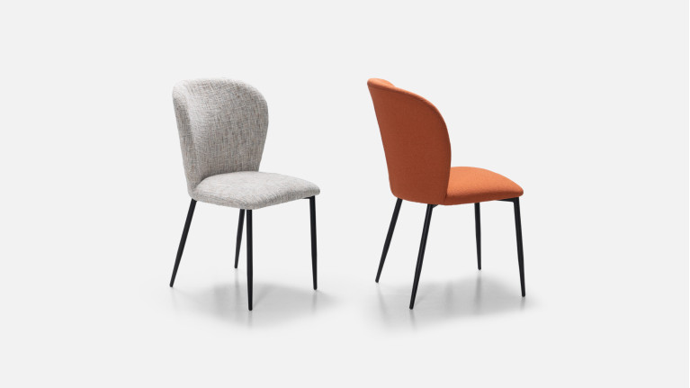 Chaise dossier haut, pour salle à manger, confortable, Shell