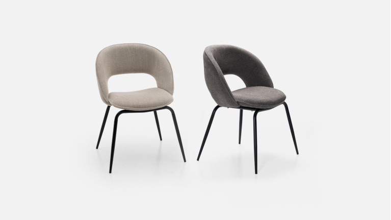 Chaise de salle à manger ergonomique confortable, Bella