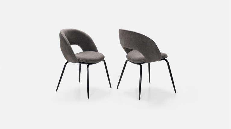 Chaise de salle à manger ergonomique confortable, Bella