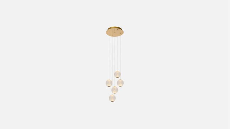 Suspension ronde CINTRA I Perle de cristal