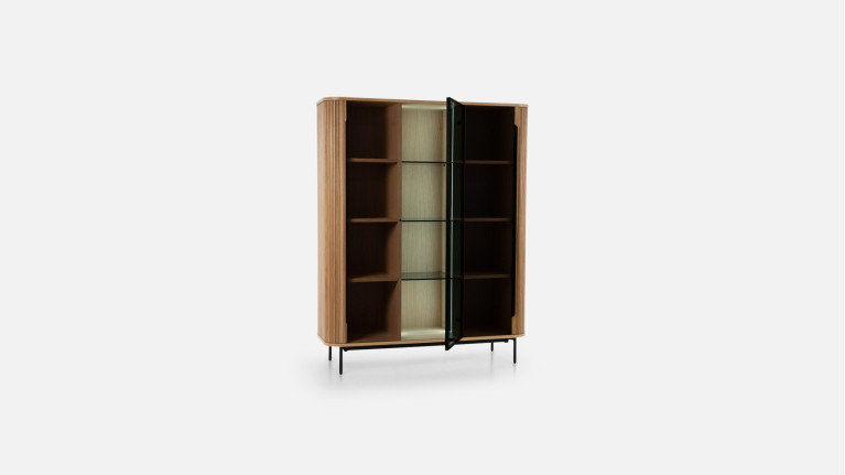 Vitrine CANNELE | Des courbes douces et harmonieuses