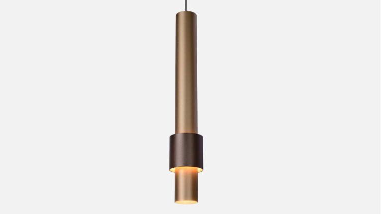 Suspension luminaire design 5 lumières en aluminium, Margary