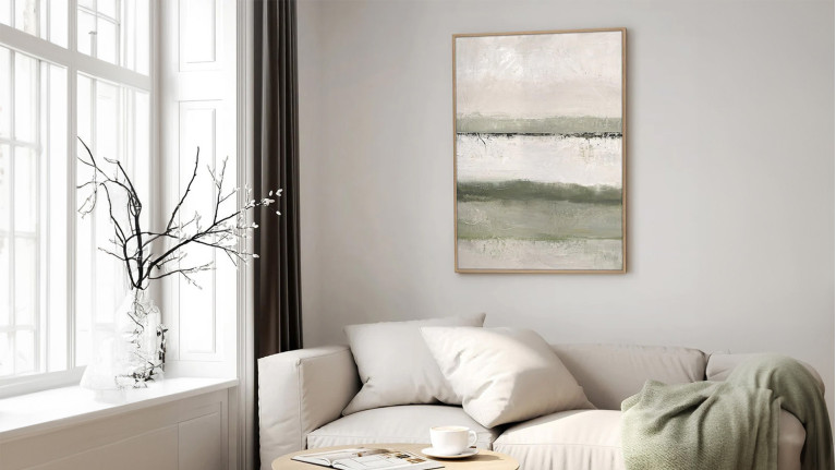 Tableau decoratif paysage abstrait, peint à la main, Outlandish