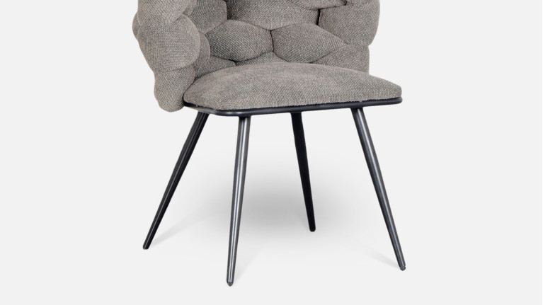 Chaise de salon design avec dossier tressé, en mousse, Rock 