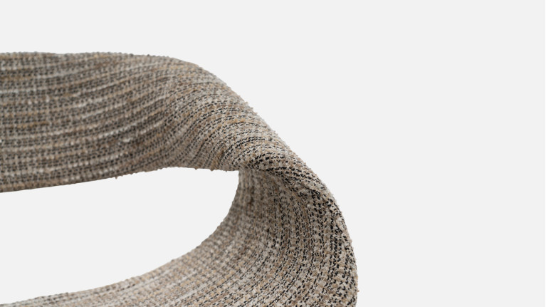 Chaise de salon design contemporain, en tissu, Perle