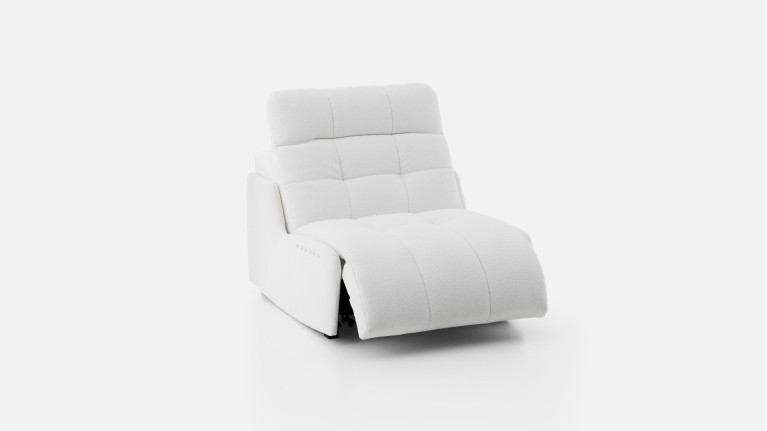 Chauffeuse modulable 1 place, avec accoudoir, en tissu, Beach