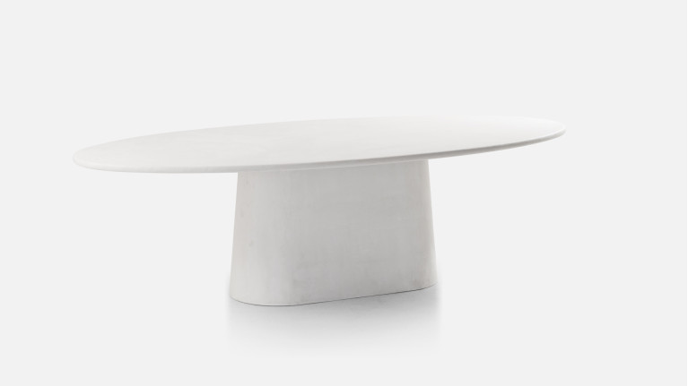Table à manger design effet béton ciré, Andy