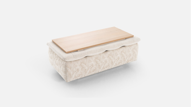 Pouf coffre de rangement, confortable et design, New Byblos