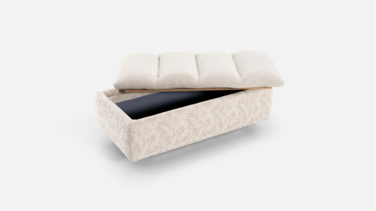 Pouf coffre de rangement, confortable et design, New Byblos
