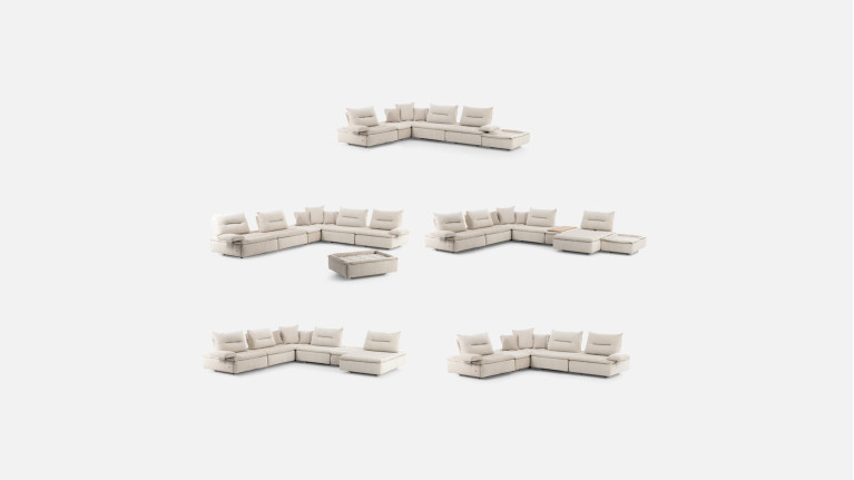 Pouf coffre de rangement, confortable et design, New Byblos