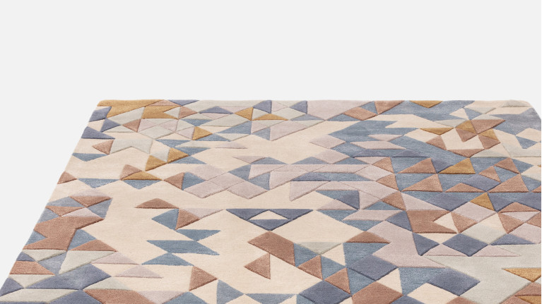 Tapis tufté main, moderne, forme géométrique, Enigma