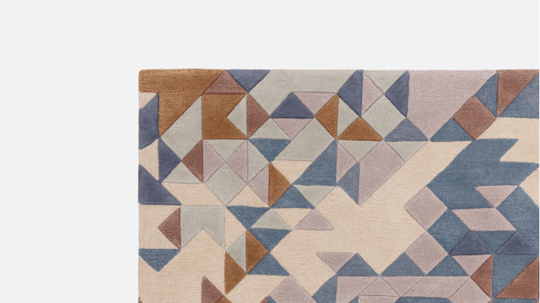 Tapis tufté main, moderne, forme géométrique, Enigma