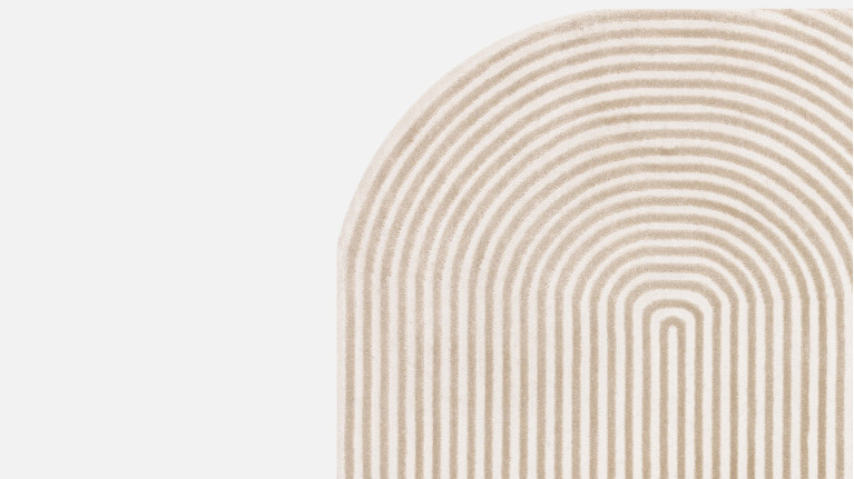 Tapis design aux lignes pures, forme graphique, Kuza Shape