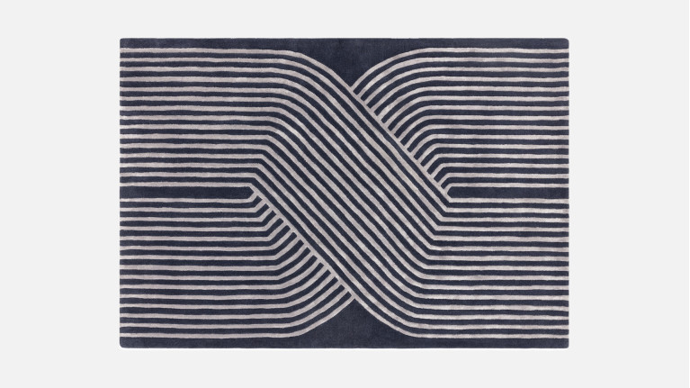 Tapis décoratif à motif abstrait, contemporain, Solstice