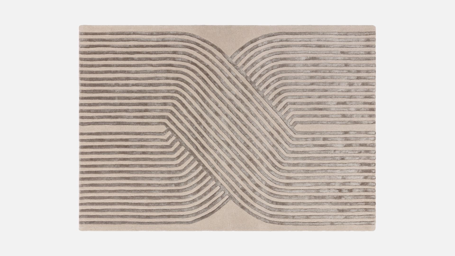 Tapis décoratif à motif abstrait, contemporain, Solstice