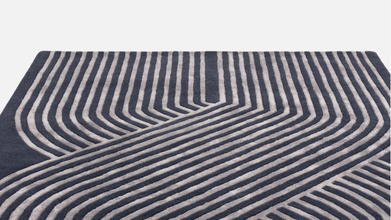 Tapis décoratif à motif abstrait, contemporain, Solstice