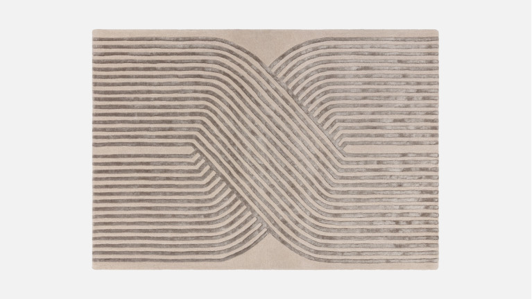 Tapis décoratif à motif abstrait, contemporain, Solstice