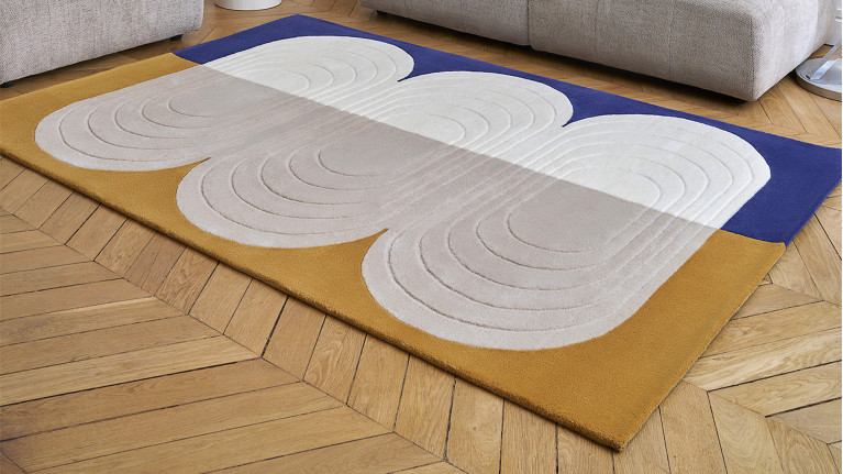 Tapis SAFFRON WAVES| 100% laine de Nouvelle-Zélande