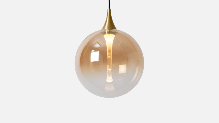 Suspension design, pendentifs en verre réglables, Gisela