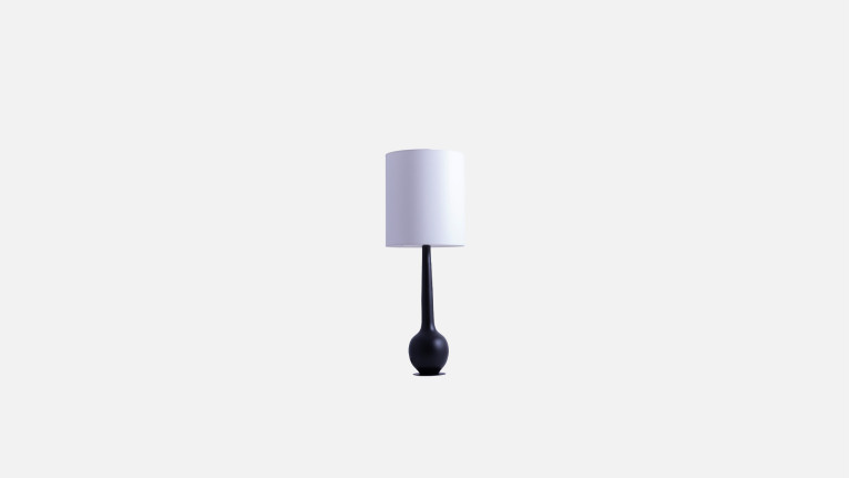 Lampadaire de salon design, sur pied en bois, Marcia