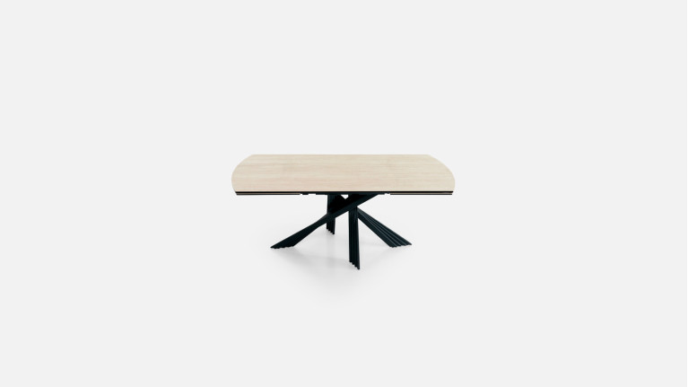 Table de repas extensible céramique travertin ROSA | Design raffiné
