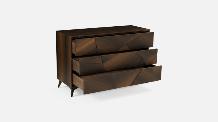 Commode 3 tiroirs eucalyptus fumé ECLIPSE | Design et contemporaine