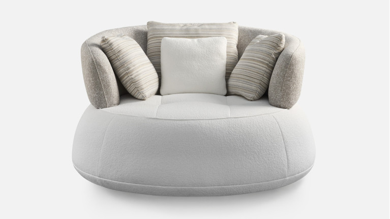 Fauteuil pivotant tissu...