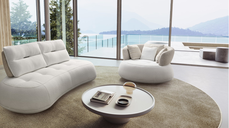 Fauteuil pivotant tissu TIFFANY | Confortable et pivotant