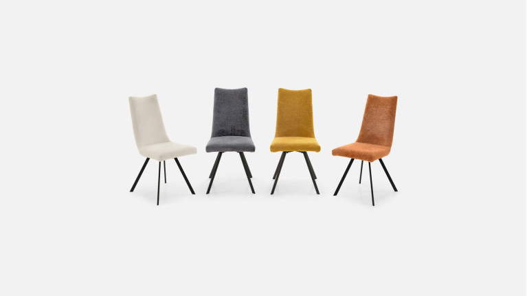 Chaise STELLA en tissu | Design moderne et assise confortable
