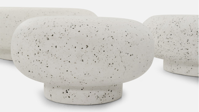 Table basse design avec finition enduit à la chaux, Poppy