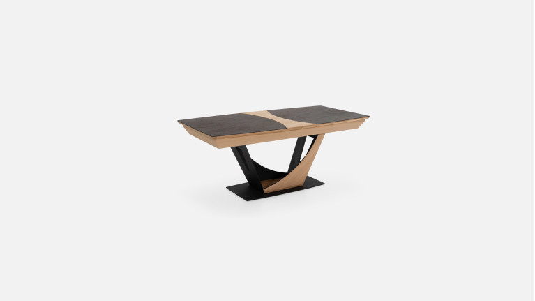Table extensible LOTUS | Design bois et acier avec allonge papillon