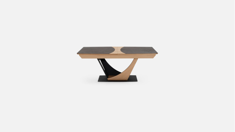 Table extensible LOTUS | Design bois et acier avec allonge papillon