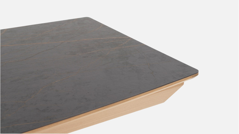 Table extensible LOTUS | Design bois et acier avec allonge papillon