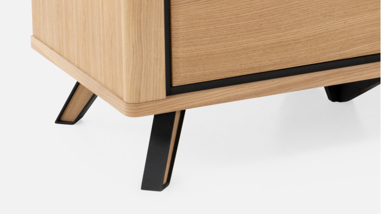 Buffet LOTUS | Élégance bois et céramique avec éclairage central