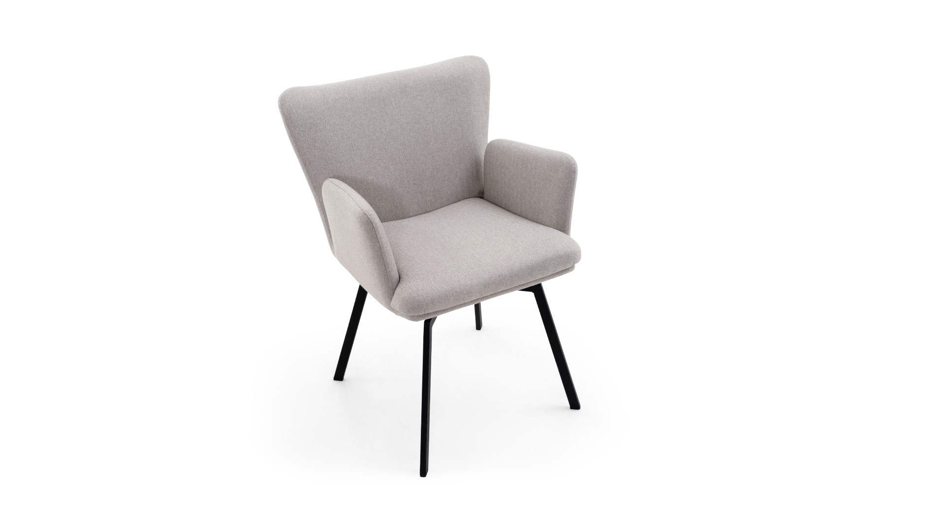Fauteuil LEON | Confort contemporain et piètement acier design