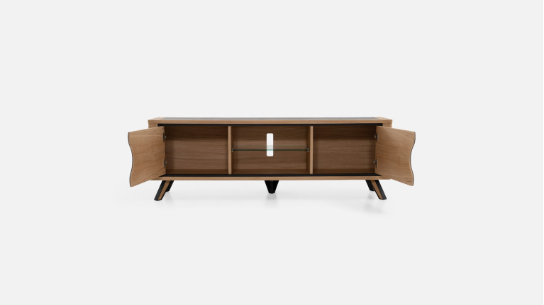 Meuble TV LOTUS | Rangement discret et design sculpté