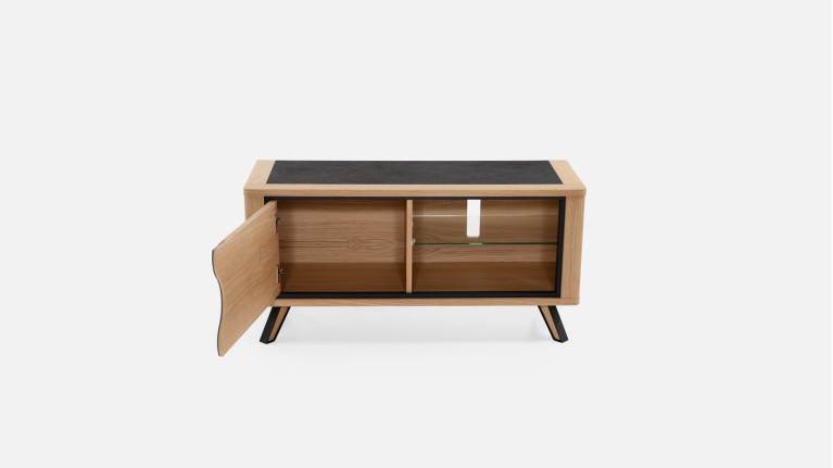 Meuble TV LOTUS | Rangement discret et design sculpté