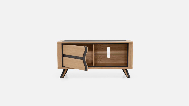 Meuble TV LOTUS | Rangement discret et design sculpté