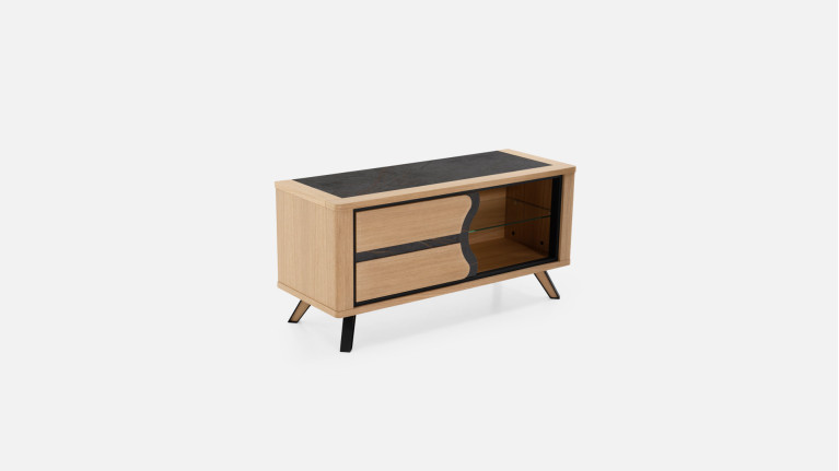 Meuble TV LOTUS | Rangement discret et design sculpté