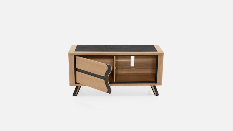 Meuble TV LOTUS | Rangement discret et design sculpté