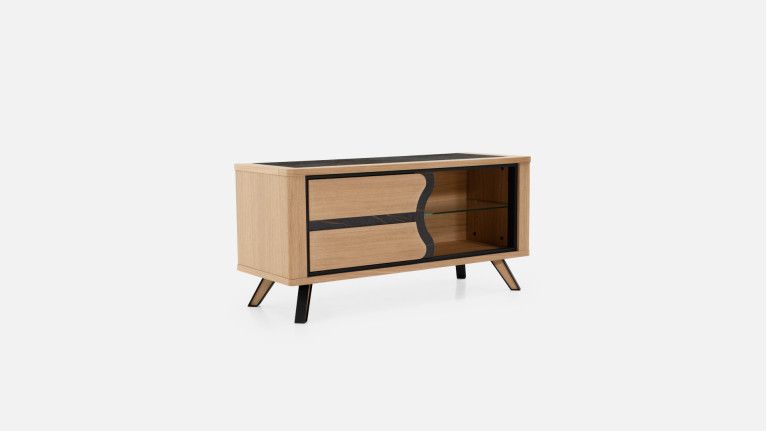 Meuble TV LOTUS | Rangement discret et design sculpté