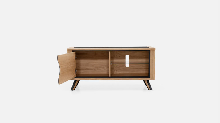 Meuble TV LOTUS | Rangement discret et design sculpté