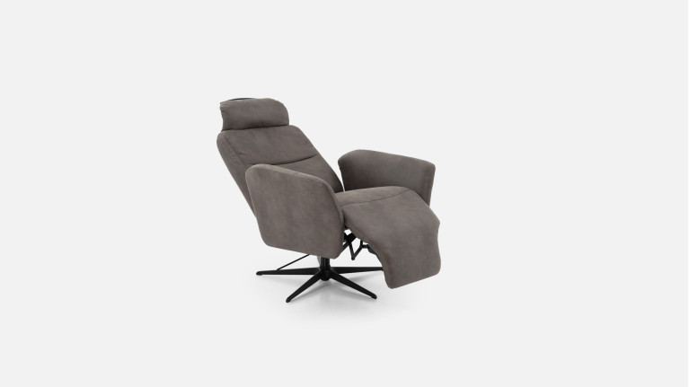 Fauteuil relaxation manuelle HIPSTER | avec têtière et repose-pieds