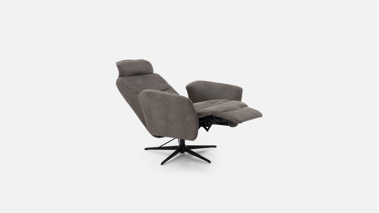 Fauteuil relaxation manuelle HIPSTER | avec têtière et repose-pieds