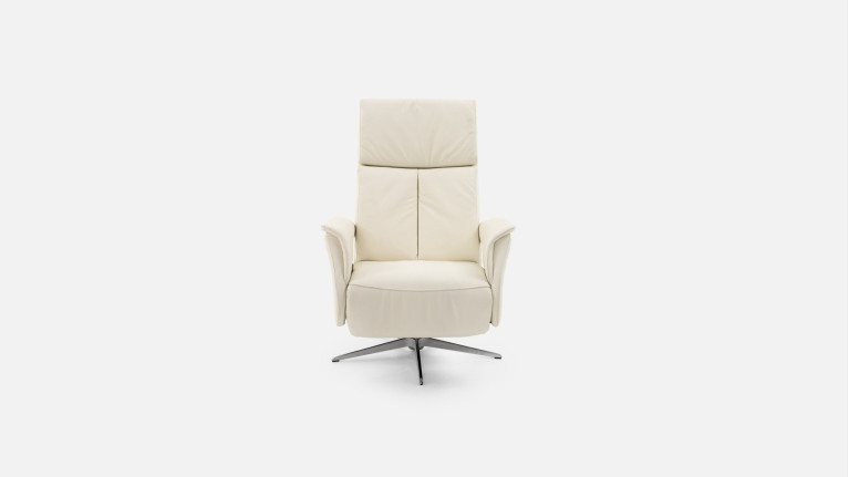 Fauteuil relaxation manuelle cuir GUSTAV | Un confort moelleux