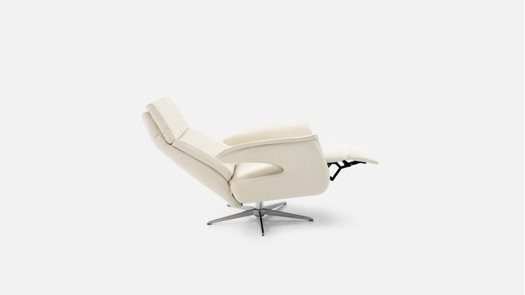 Fauteuil relaxation manuelle cuir GUSTAV | Un confort moelleux