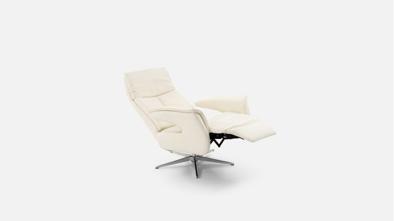 Fauteuil relaxation manuelle cuir GUSTAV | Un confort moelleux
