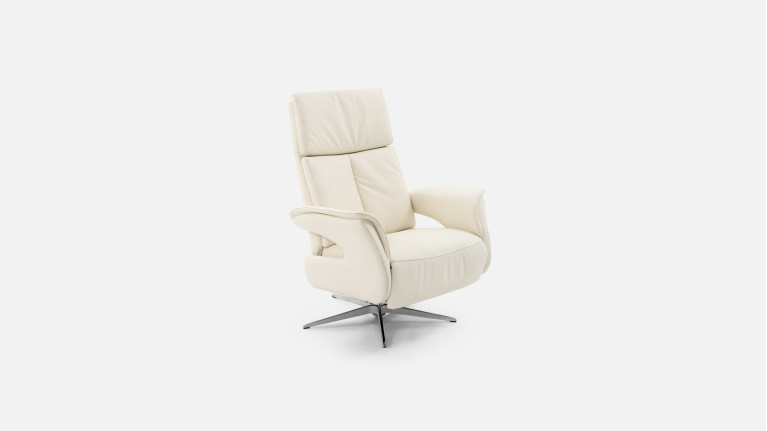 Fauteuil relaxation manuelle cuir GUSTAV | Un confort moelleux