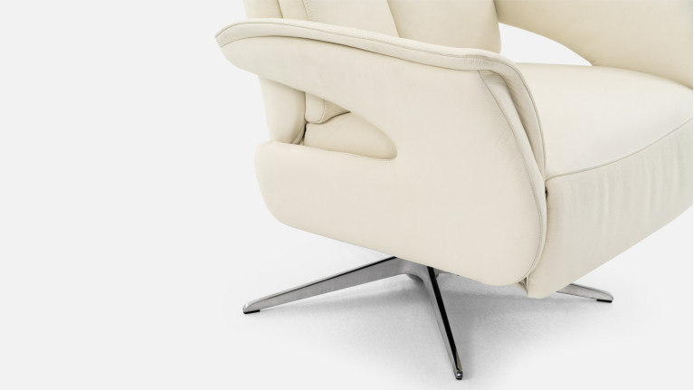 Fauteuil relaxation manuelle cuir GUSTAV | Un confort moelleux