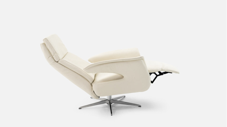 Fauteuil relaxation manuelle cuir GUSTAV | Un confort moelleux